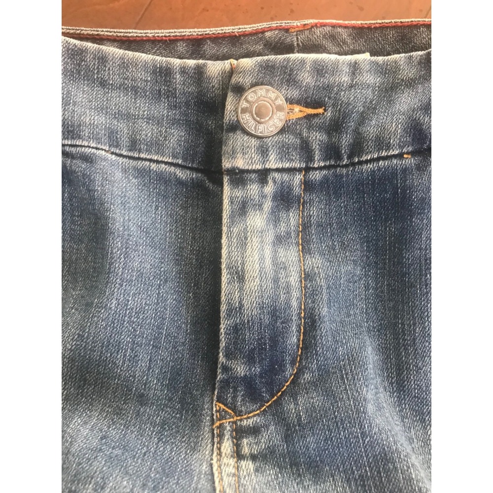 Vintage Y2K Tommy Hilfiger Flared Women Denim Blue Jeans 32Wx31.5L Rise 9.5‎ - Picture 7 of 9